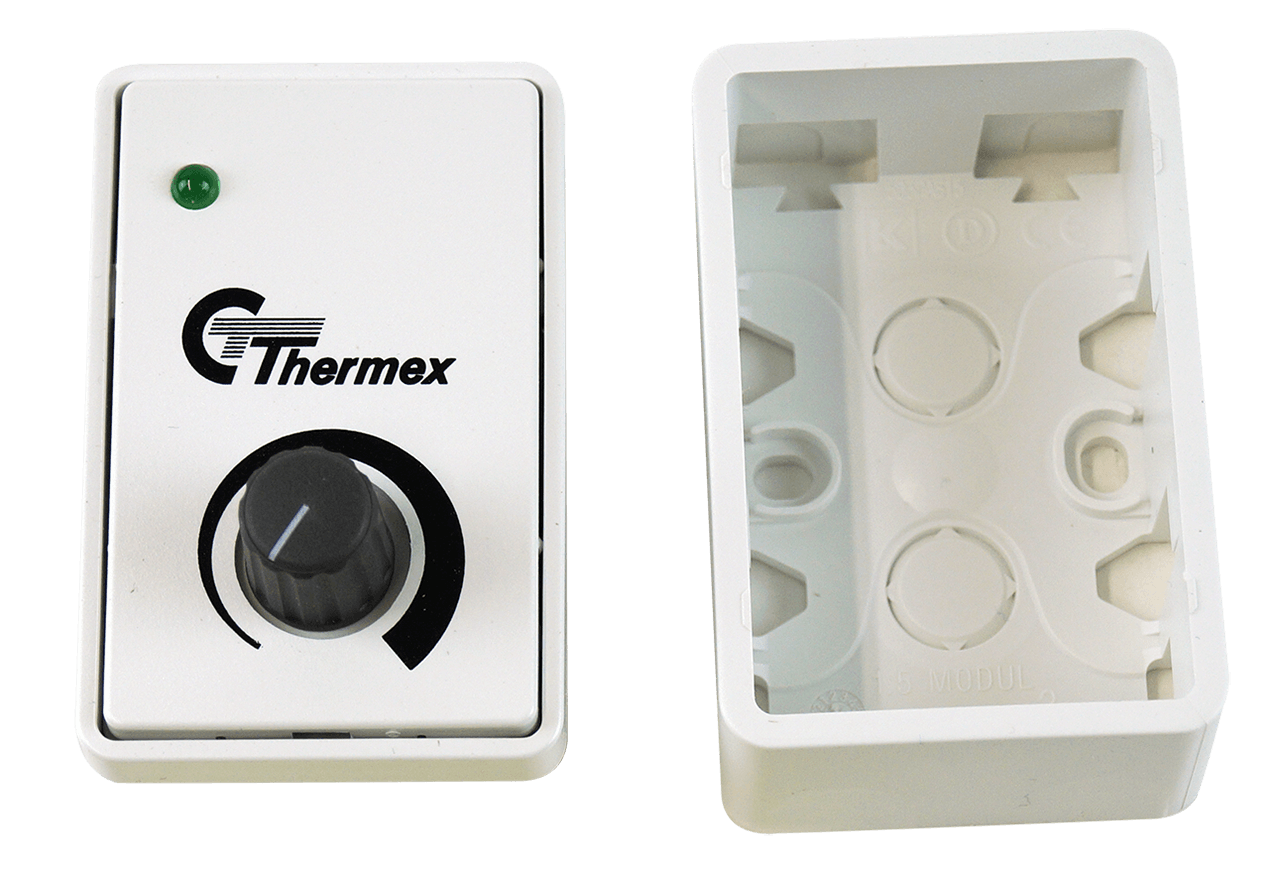 Säädin TR 15 valkoinen kytkimellä ja alustalla