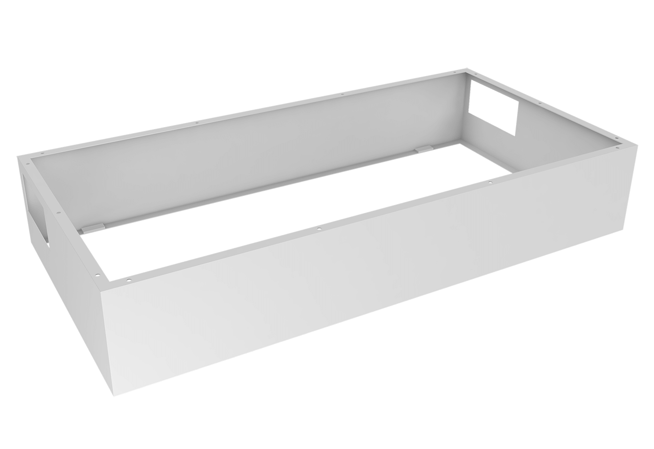 Asennuskotelo valkoinen 900mm huonetilaan kierrätys (kork. 255 mm) Asennuskotelo valkoinen 900mm huonetilaan kierrätys (kork. 255 mm)