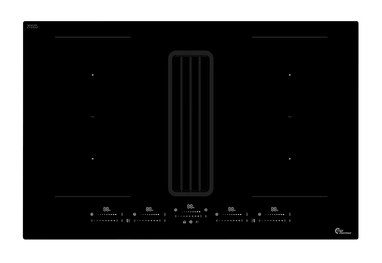 TXE80 induktioliesi sisäänrakennetulla liesituulettimella TXE80 induktioliesi sisäänrakennetulla liesituulettimella