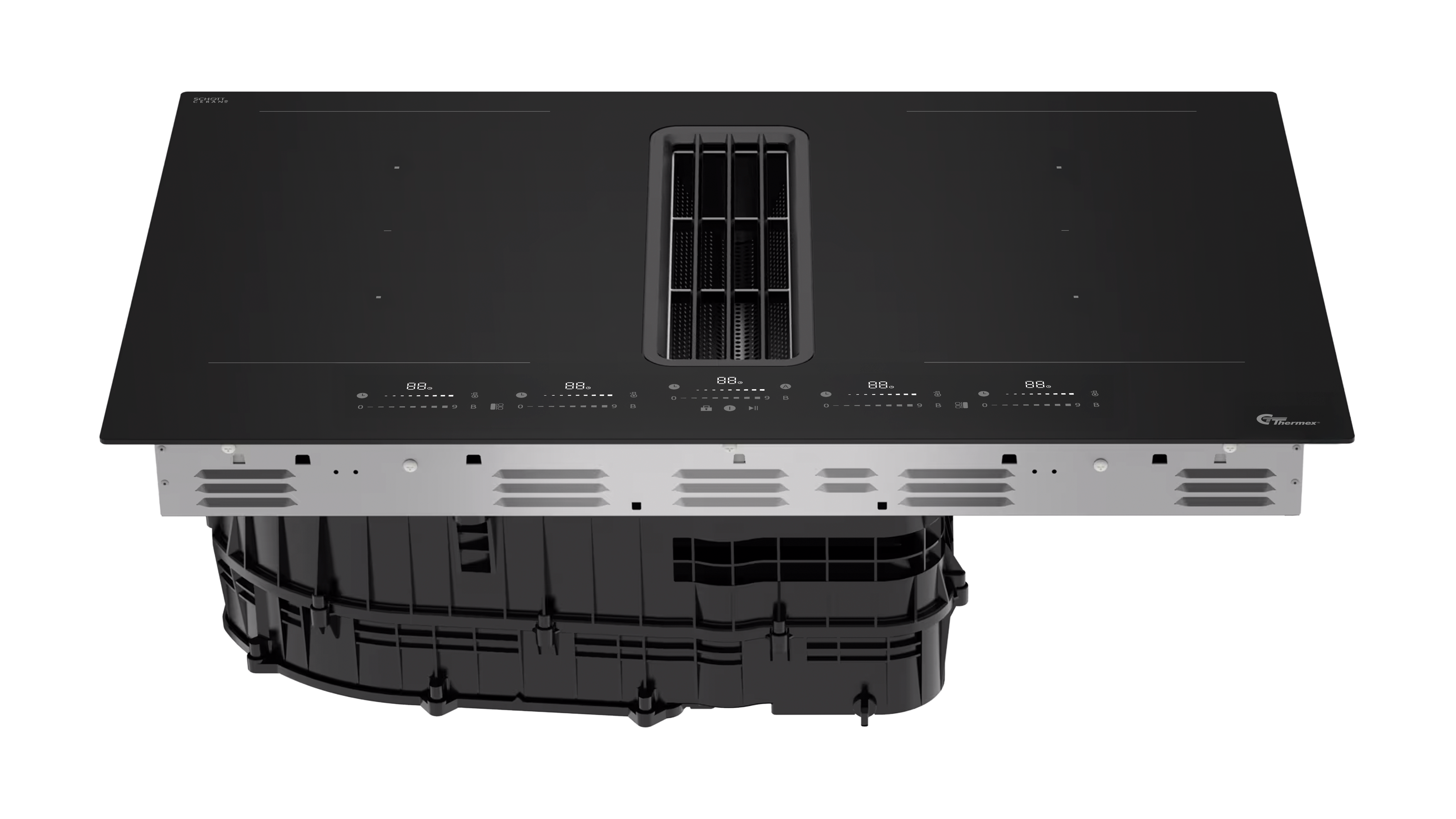 TXE80 induktioliesi sisäänrakennetulla liesituulettimella TXE80 induktioliesi sisäänrakennetulla liesituulettimella
