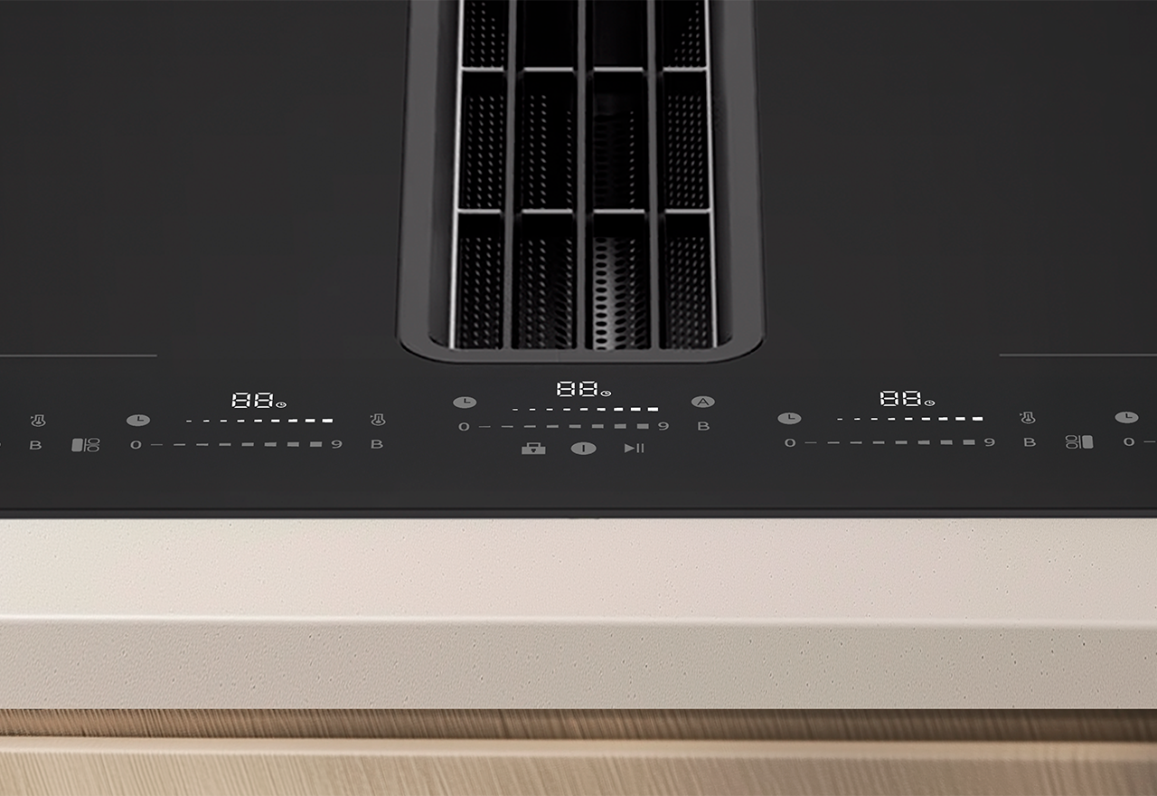 TXE80 induktioliesi sisäänrakennetulla liesituulettimella TXE80 induktioliesi sisäänrakennetulla liesituulettimella
