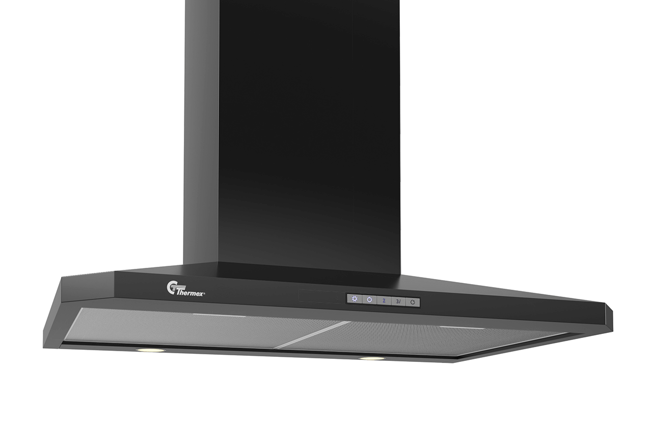 Decor 787 seinä 700mm musta keskusilmanvaihtojärjestelmä