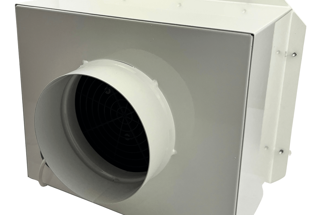 Plasmex-suodatin asennuslaatikolla sisäänrakennettuun kaappiin