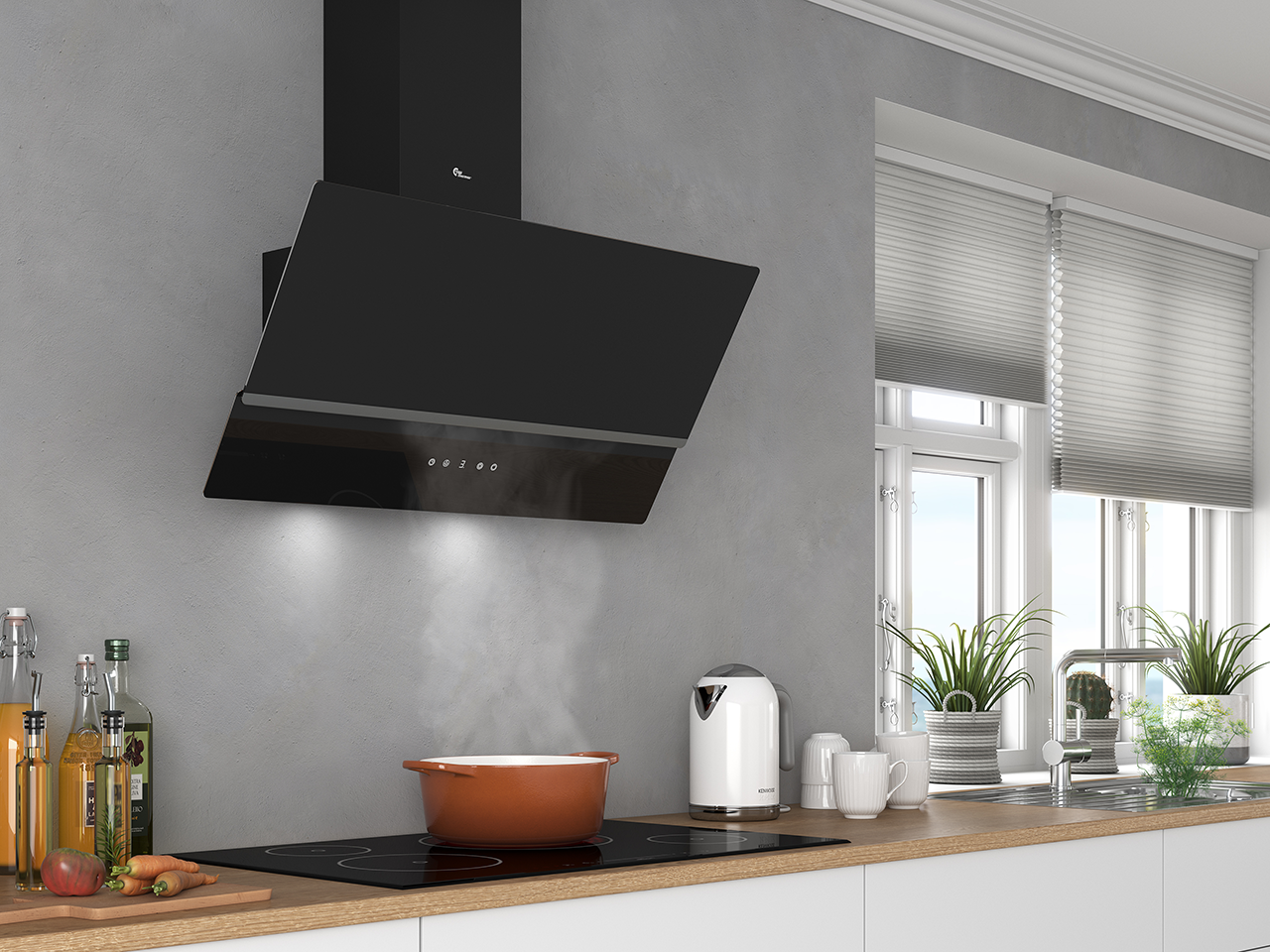 Glasgow 600mm musta omalla moottorilla