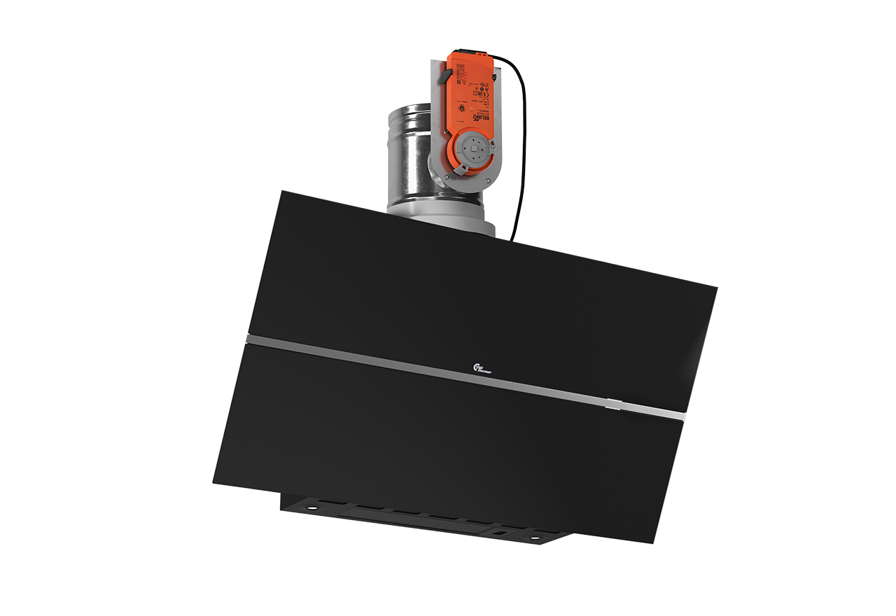 Mini Bordeaux 800mm musta keskusilmanvaihtojärjestelmä