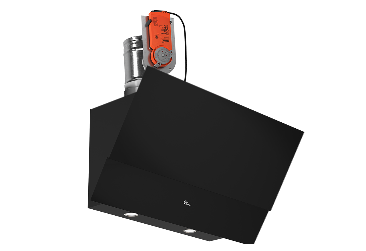 Dax 800mm musta keskusilmanvaihtojärjestelmä