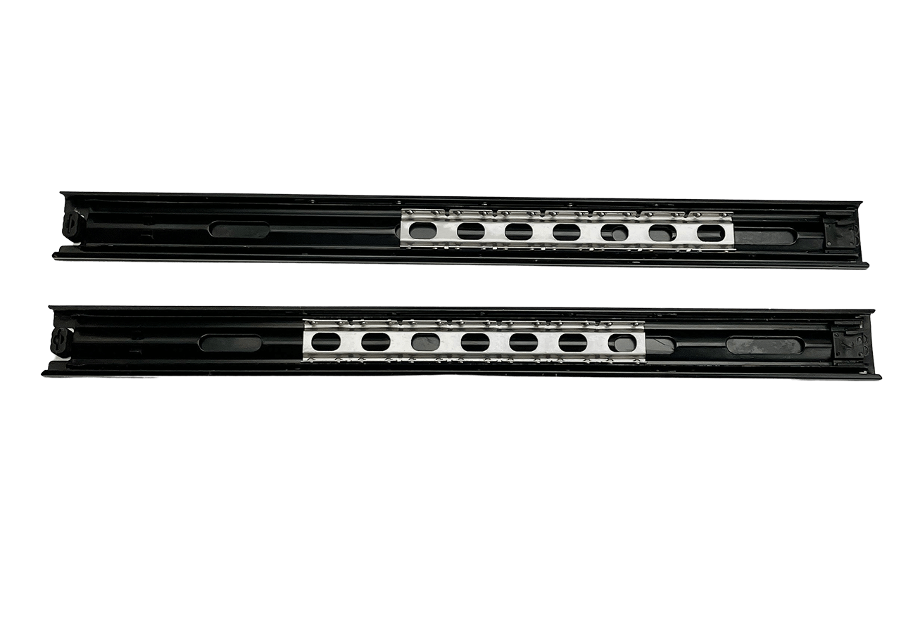 Ulos vedettävä hylly kiskoilla